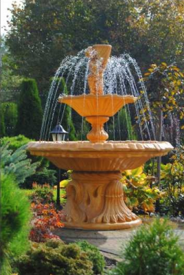 Zierbrunnen Springbrunnen Figur Brunnen Dekoration Garten Fontaine Teich CARELLO