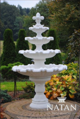 Springbrunnen Garten Teich Brunnen 224cm Steinbrunnen Gartenbrunnen Fontaine Neu