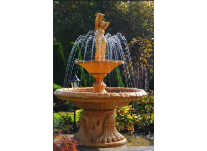 Springbrunnen Garten Teich Brunnen 215cm Steinbrunnen Gartenbrunnen Fontaine Neu