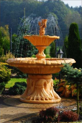 Springbrunnen Garten Teich Brunnen 190 cm Steinbrunnen Gartenbrunnen Fontaine Neu