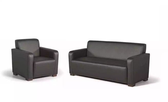Schwarzer Sessel Büro Möbel Modern Designer Sitz Textil Arbeitszimmer