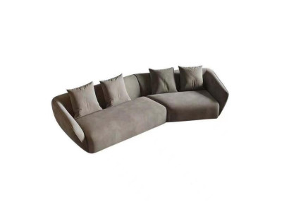 Exklusives luxuriöse 4-Sitzer-Sofa Stoffsitz moderne Textilmöbel Grau Farbe