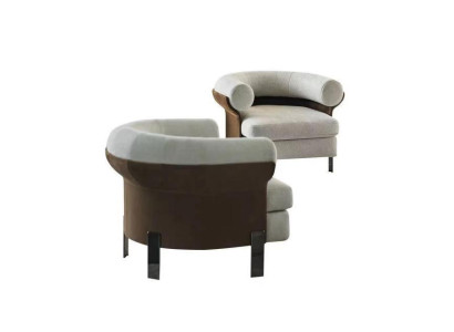 luxuriöse Sessel Modern Sessel Fernseh Couch 1 Sitzer Sofa Textil Stoff