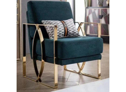 Luxuriöse Sessel Modern Design Grün Relax Sessel Sitz Luxus Warteraum Neu