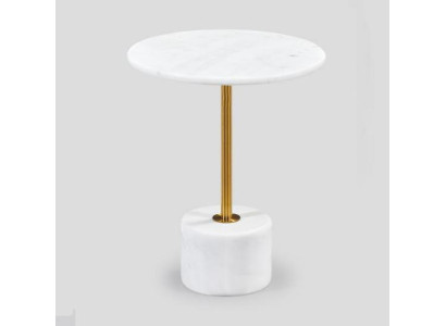 luxuriöse Couchtisch Tische Rund modern Marmor Weiß Beistelltisch neu
