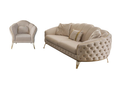 Sofagarnitur 3 3 1 Sitzer Modern Komplett Set Polster Garnitur Couchgarnitur