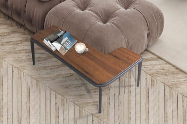 Chic Couchtisch für Wohnzimmer L-förmige moderne Neuheit Grau Farbe
