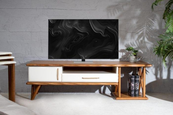 Modern TV Lowboard für Wohnzimmer Stilvoll Braun farbe Perfekte Neuheit