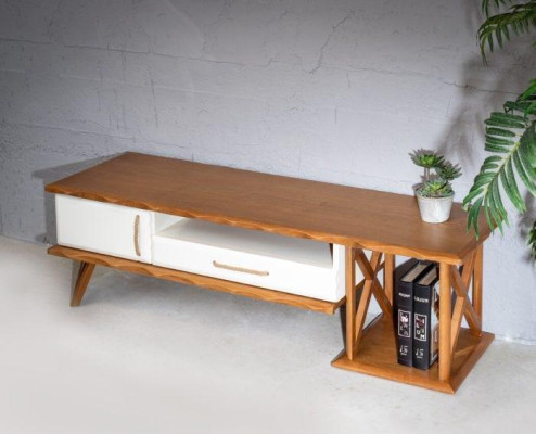 Modern TV Lowboard für Wohnzimmer Stilvoll Braun farbe Perfekte Neuheit