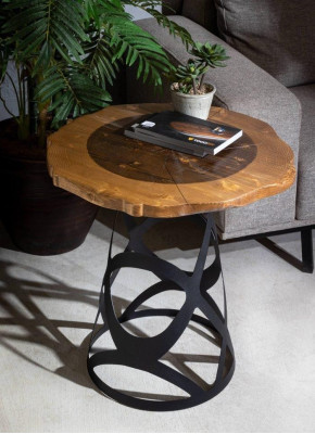 Runder Holz Beistelltisch Designer Holzplatte Wohnzimmer Couchtisch Neu