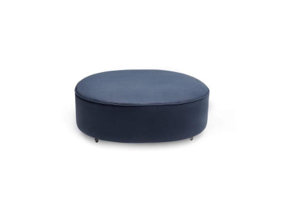 Blauer Runder Hocker Designer Wohnzimmer Edler Fußhocker Polster Möbel