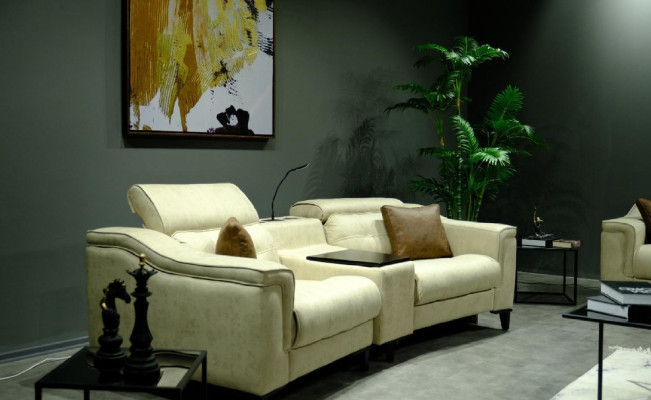 Komplette Couchgarnitur Designer 3-Sitzer Zweisitzer Luxuriöser Sessel