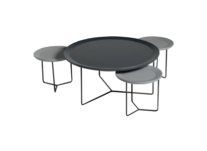 Couchtisch Gruppe Kaffeetisch Sofatisch Beistelltisch Schwarz Tisch