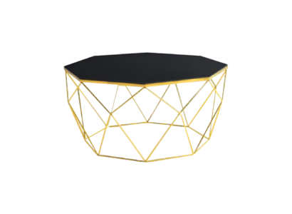 Modern Couchtisch Kaffeetisch Sofatisch Beistelltisch Glas Gold Tisch