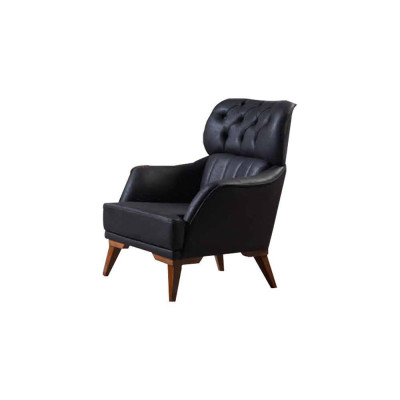 Schwarz-Orange Chesterfield Sofagarnitur Wohnzimmer Couchen Sessel 4tlg