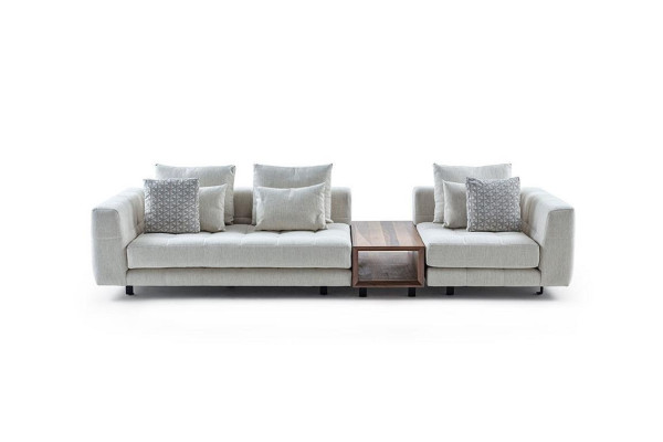 Weißer Viersitzer Modernes Polstersofas Wohnzimmer Designer Couch Neu