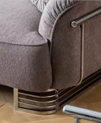 Sofa 3 Sitzer Textil Wohnzimmer Design Modern Neu Luxus weiß grau