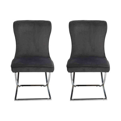 Designer 2x Stühle Luxus Chesterfield Polster Stühle Sessel Wohn Ess Zimmer