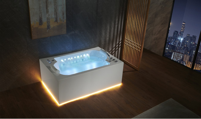 Badewanne Wanne  Indoor Whirlpool Badewanne Spa Wanne LED 180x120