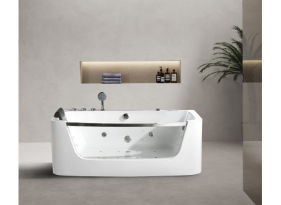 Luxus Whirlpool Badewanne 150x80cm Glasfront Wanne Badewannen Luxus Wannen