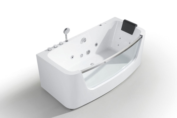 Luxus Whirlpool Badewanne 150x80cm Glasfront Wanne Badewannen Luxus Wannen