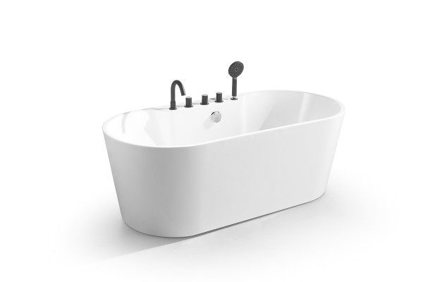 Zeitgenössisch Wanne Acryl Badewanne Badezimmer Weiß Standbadewanne