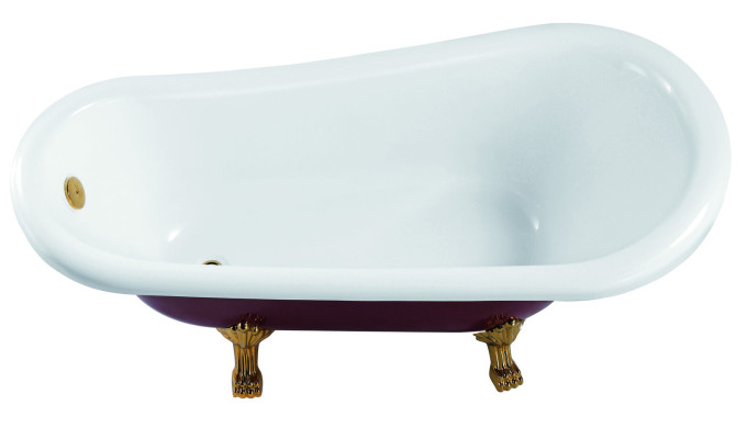 Badewanne Wanne Standbadewanne Freistehende Rot Moderne Bad Badezimmer