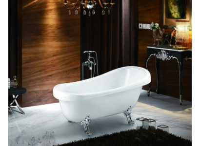 Standbadewanne Freistehende Badewanne Wanne Modern Bad Weiß Oval