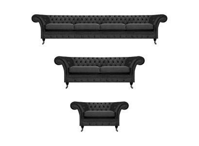Komplett Set Chesterfield Sofas Einrichtung Sofagarnitur Sessel Wohnzimmer 4+2+1
