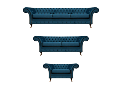 Designer Chesterfield Sofagarnitur Sofas Couch Polster Set Wohnzimmer 3+2+1