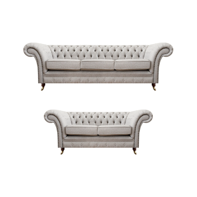 Luxus Set 2tlg Dreisitzer mit Zweisitzer Sofas Chesterfield Polstermöbel Sitz