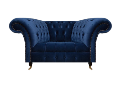 Luxus Blau Sessel Polstersitz Polstermöbel Wohnzimmer Neu Design Chesterfield