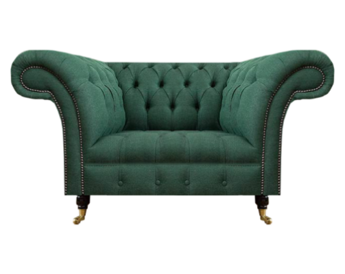 Wohnzimmer Sessel Luxus Polstermöbel Grün Polstersitz Chesterfield Neu