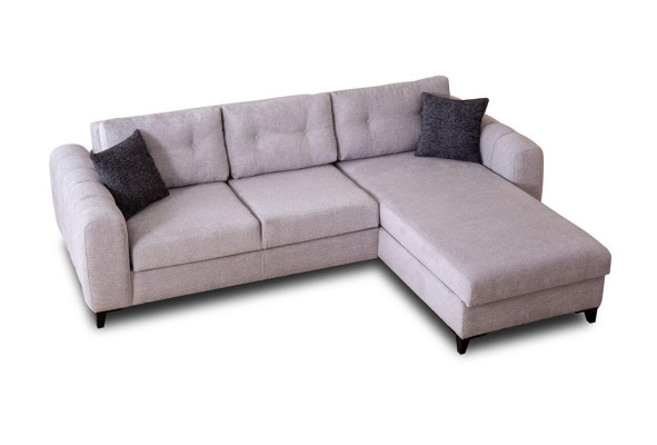 Weißes Polster Ecksofa Designer Sitzmöbel Textil Wohnzimmer Couch Neu