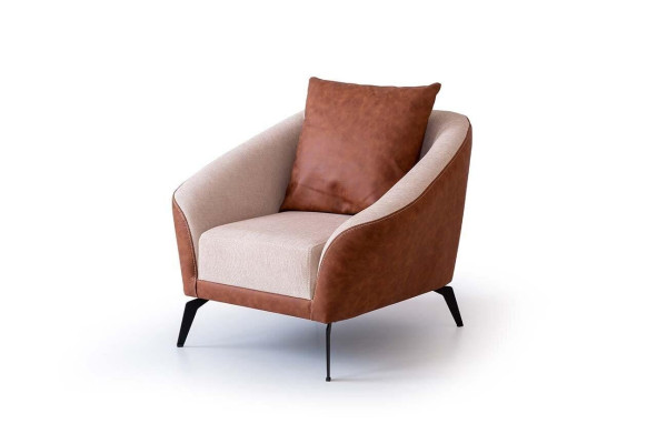 Luxuriöser Leder Sessel Moderner 1-Sitzer Lehnsessel Wohnzimmer Möbel