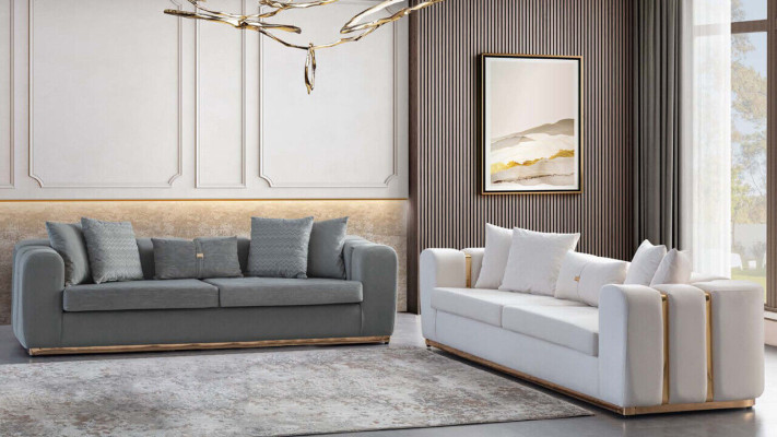 Exklusiver 4-Sitzer Designer Polster Sofas Luxuriöse Wohnzimmer Möbel