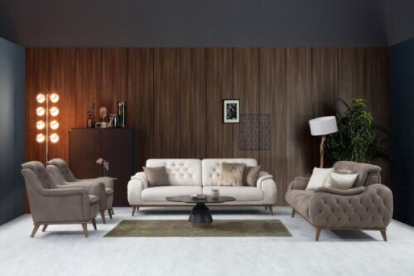 Designer Sofagarnitur 3+3+1+1 Sitzer Wohnzimmer Set Modern von 4tlg neu