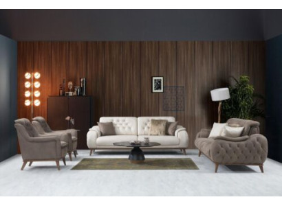 Designer Sofagarnitur 3+3+1+1 Sitzer Wohnzimmer Set Modern von 4tlg neu