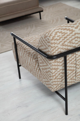 Stilvolle Wohnzimmer Garnitur Designer Poslter Sofas Einsitzer Hocker