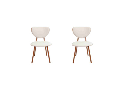 Esszimmerstuhl Weißer 2x Stühle Holzstuhl Moderner Einsitzer Stuhl neu