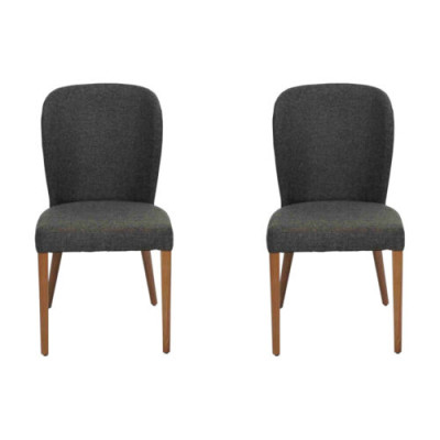 Moderne Holz 2x Stühle Luxus Polster Design Stuhl Lehnstuhl Neu Sessel Polster