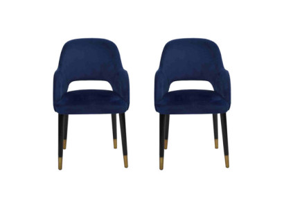 Exklusive 2x Blaue Moderne Stühle Küchenmöbel Designer Holzgestell Möbel