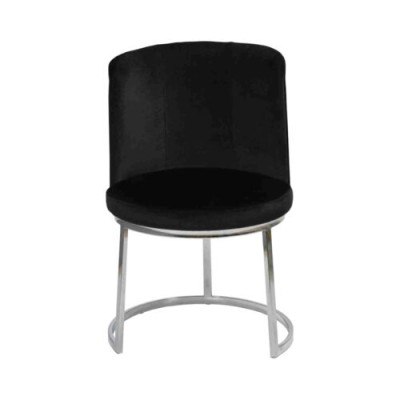 Schwarzer Designer Stuhl Edelstahlfuß Stuhl Moderne Esszimmerstühle Neu