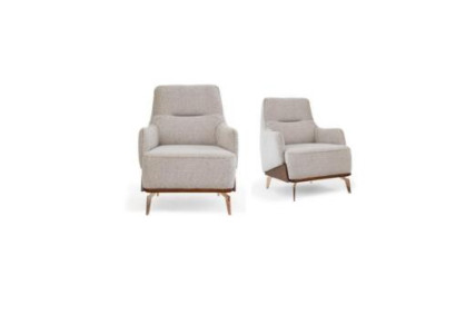 Sessel Ohrensessel Stoffsessel Stoff Beige Sitzer Einsitzer Wohnzimmer