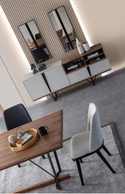 Luxus Anrichte Sideboard Schrank Kommode Holzschrank Holz Weiß