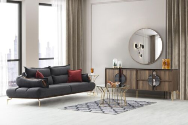 Stilvoll Wohnzimmer Set Besteht aus Anrichte und 3-Sitzer Sofa 2tlg.