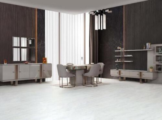 Stilvoll Esszimmer Set aus Esstisch+4x Stühle+Anrichte+Sideboard 7tlg