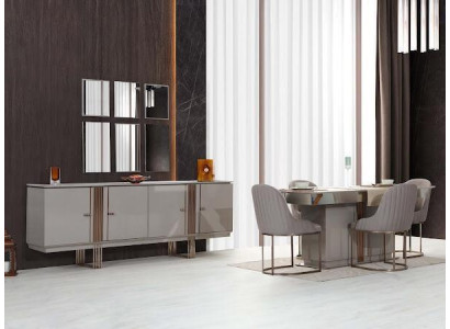 Stilvoll Esszimmer Set Besteht aus Esstisch+4x Stühle+Anrichte 6tlg.