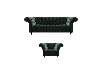 Schwarz Polstermöbel Wohnzimmer Dreisitzer Sofa Couch Neu Sessel