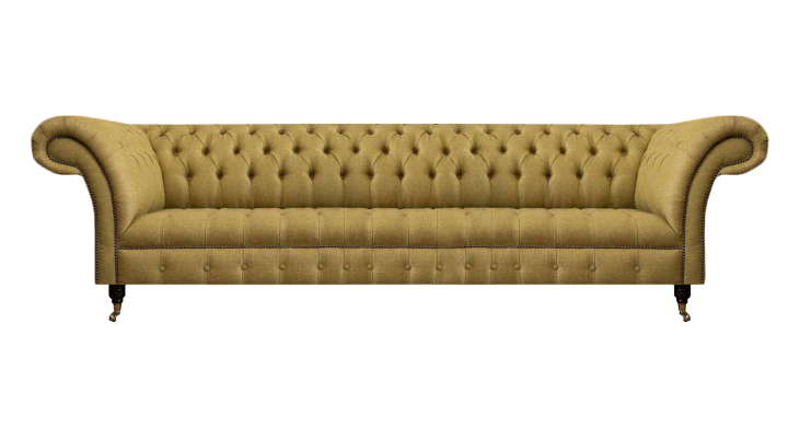Luxus Sofa Viersitzer Couch Wohnzimmer Chesterfield Textil Polstermöbel